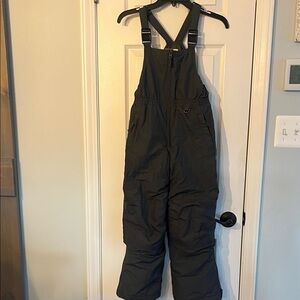 Lands End Boys Size 10 Dark Gray Snow Bib Overalls